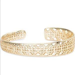 NWT KENDRA SCOTT gold filigree cuff bracelet